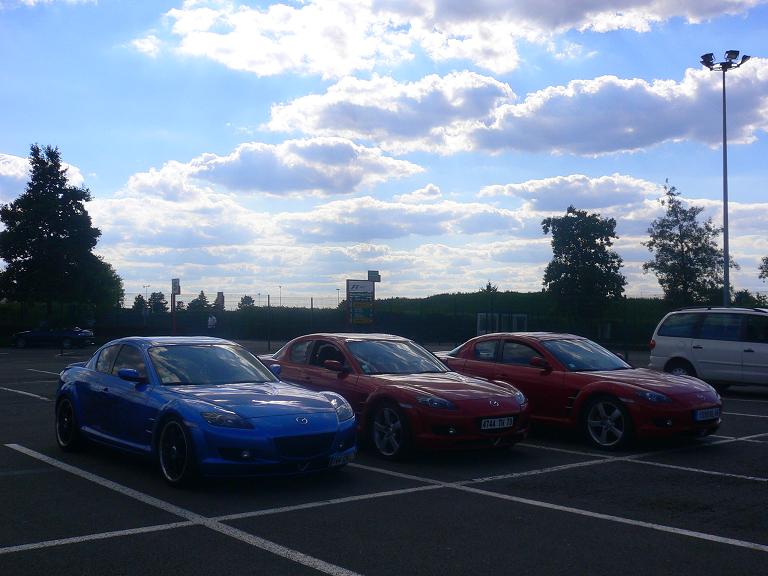 Le soir sur le parking avant le retour...
