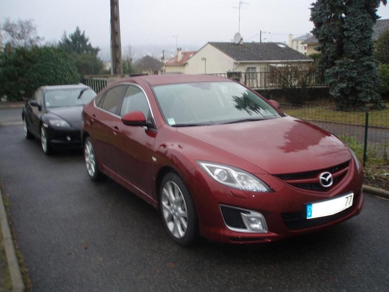 nouvelle mazda 6 finition sport a papa avec ma voiture (avant)