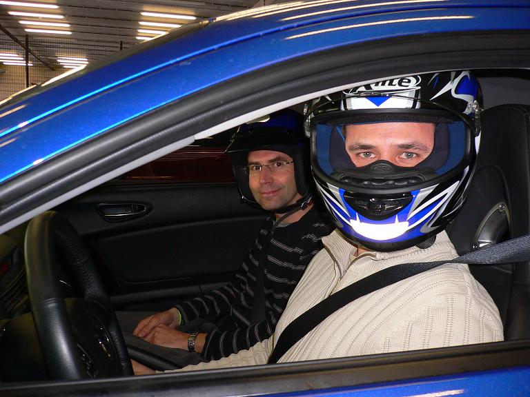 Moi et Gaétan en passager de ma 8.