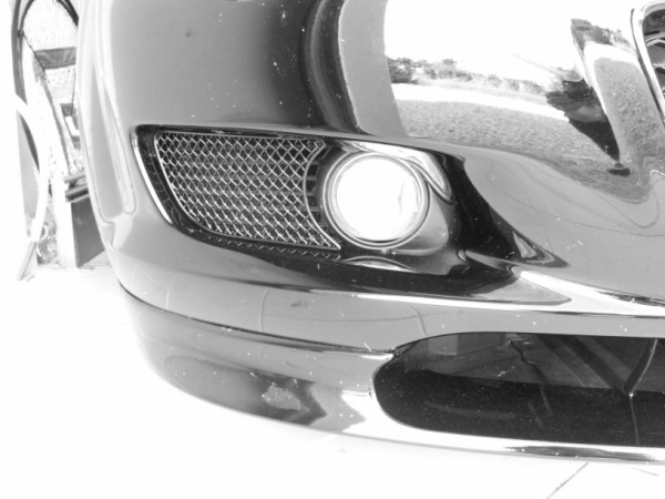 voilà de près ce que ça donne. La grille n'est pas ajustée sur l'AB mais sur l'extérieur...et impossible qu'un projectile vienne se glisser entre AB et grille...
