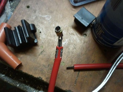 la realisation des cables, longeur 5 cm partout de plus que l'origine, respecter les ecart entre les longeur des leading 1, 2 et trailing 1, 2